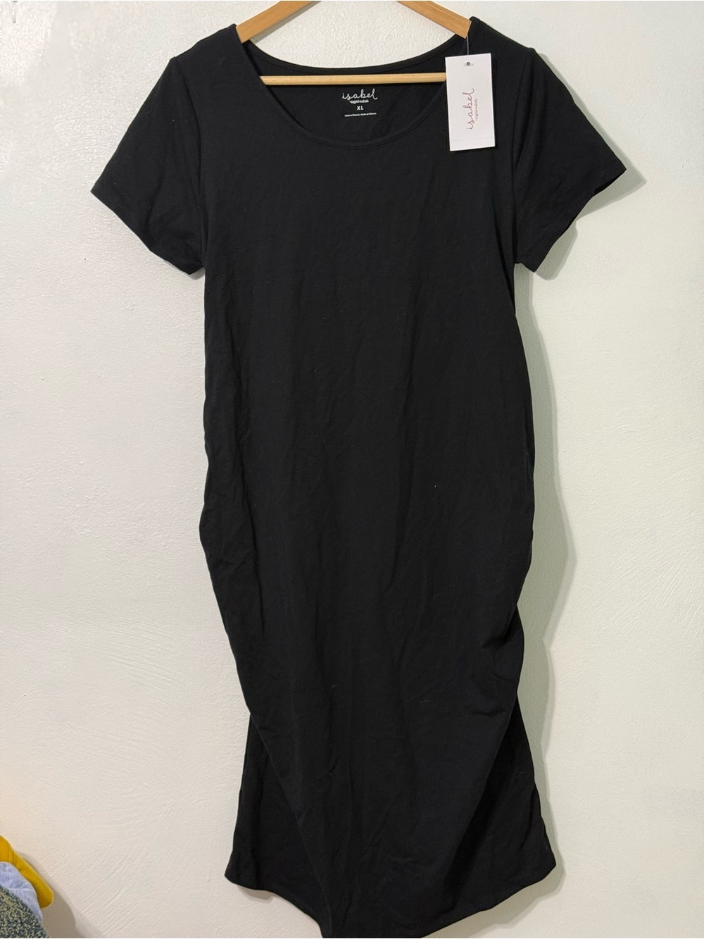 Isabel Maternity by Ingrid & Isabel Black Short-Sleeve Midi Dress